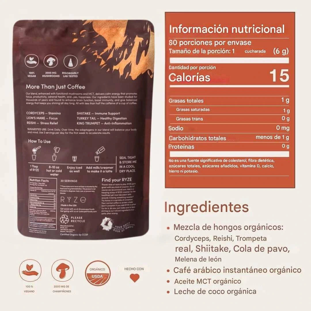 ENERGÍA ESTABLE SIN NERVIOS DEL CAFÉ