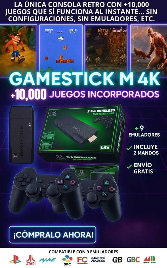 Consola Retro Game Stick + 2 Controles