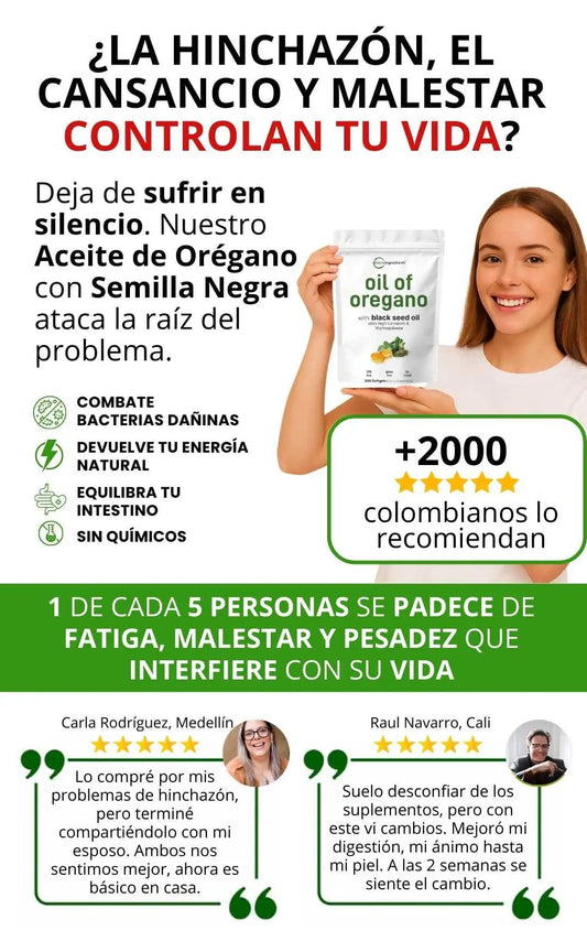Aceite de orégano con Semilla Negra - Inmunidad a tu cuerpo